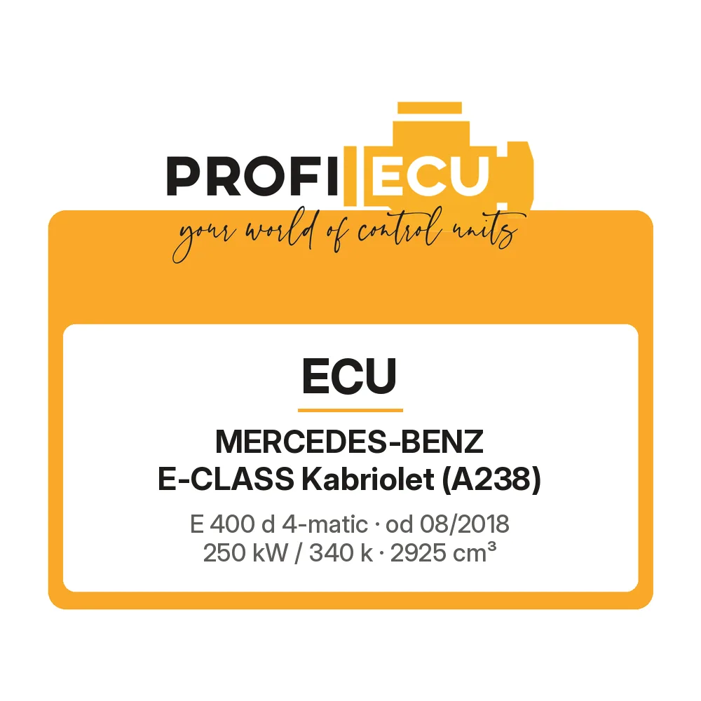 Etiketa ProfiECU: ECU pro Mercedes-Benz E-CLASS Kabriolet E 400 d 4-matic 250 kW