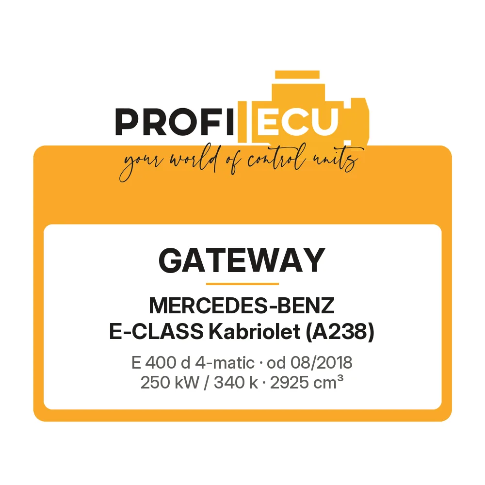 Etiketa ProfiECU: GATEWAY pro Mercedes-Benz E-CLASS Kabriolet E 400 d 4-matic 250 kW