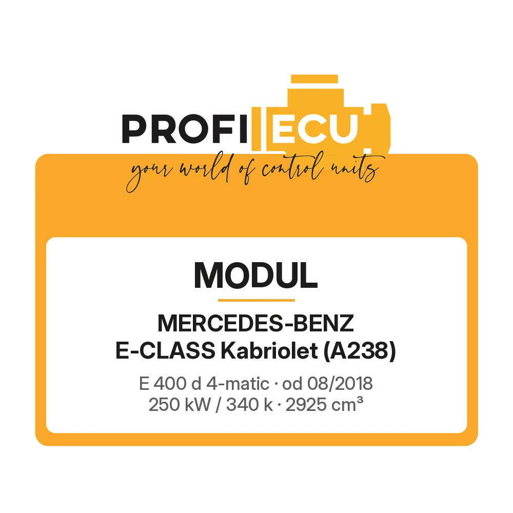 Etiketa ProfiECU: Modul pro Mercedes-Benz E-CLASS Kabriolet E 400 d 4-matic 250 kW