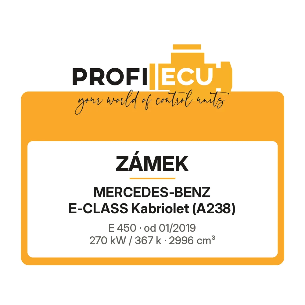 Etiketa ProfiECU: Zámek pro Mercedes-Benz E-CLASS Kabriolet E 450 270 kW