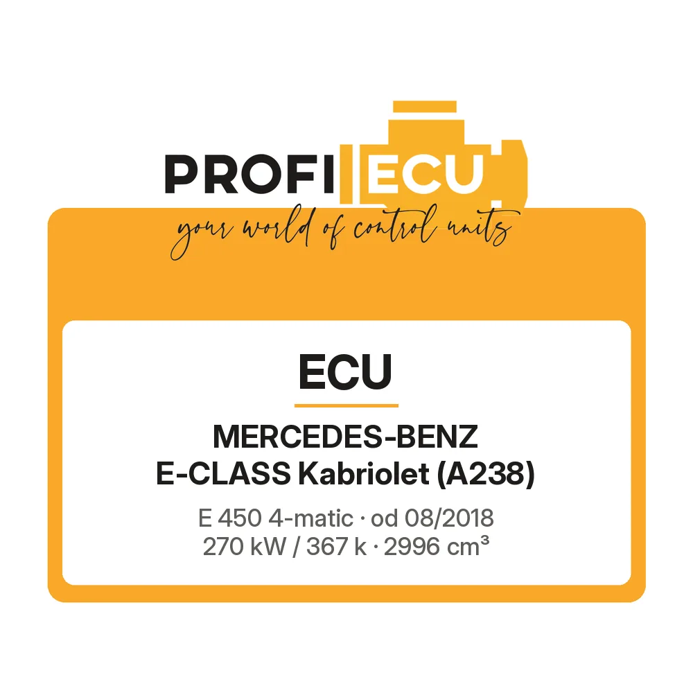 Etiketa ProfiECU: ECU pro Mercedes-Benz E-CLASS Kabriolet E 450 4-matic 270 kW