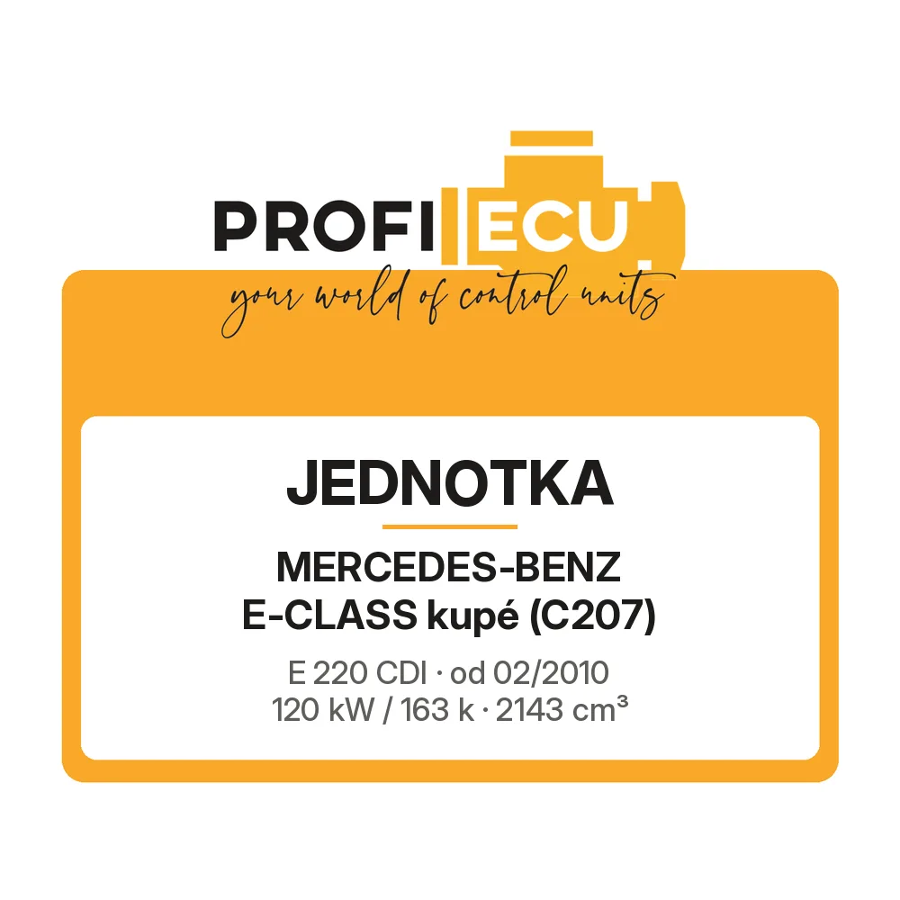 Etiketa ProfiECU: Jednotka pro Mercedes-Benz E-CLASS kupé E 220 CDI 120 kW