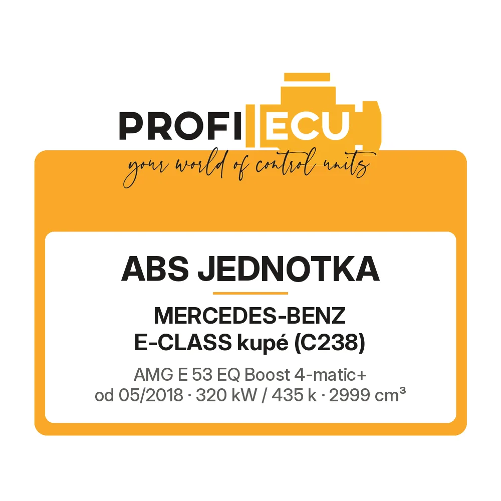 Etiketa ProfiECU: ABS jednotka pro Mercedes-Benz E-CLASS kupé AMG E 53 EQ Boost 4-matic+ 320 kW