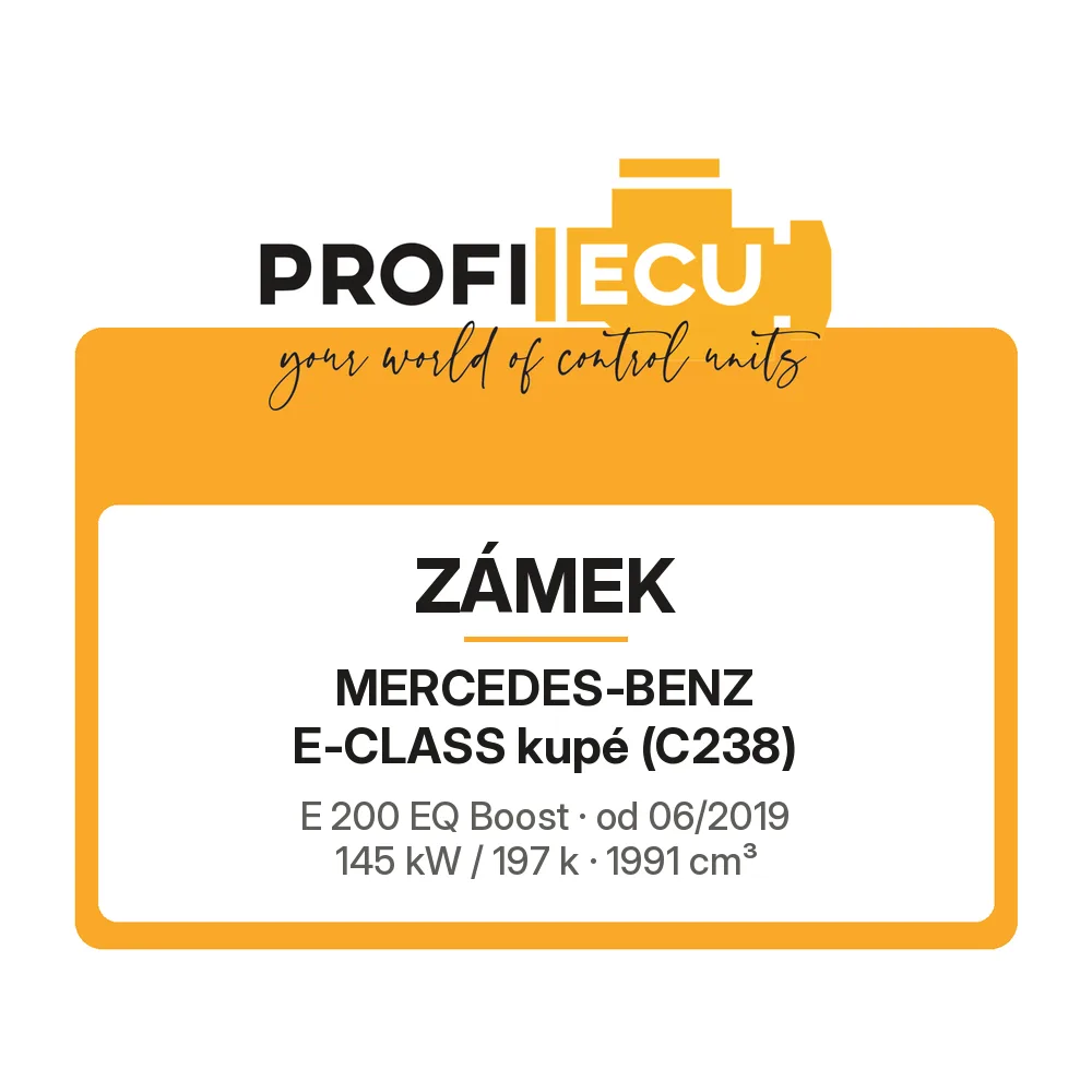 Etiketa ProfiECU: Zámek pro Mercedes-Benz E-CLASS kupé E 200 EQ Boost 145 kW
