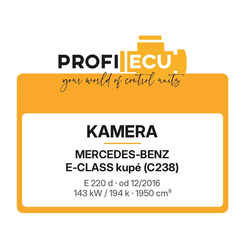 Etiketa ProfiECU: Kamera pro Mercedes-Benz E-CLASS kupé E 220 d 143 kW