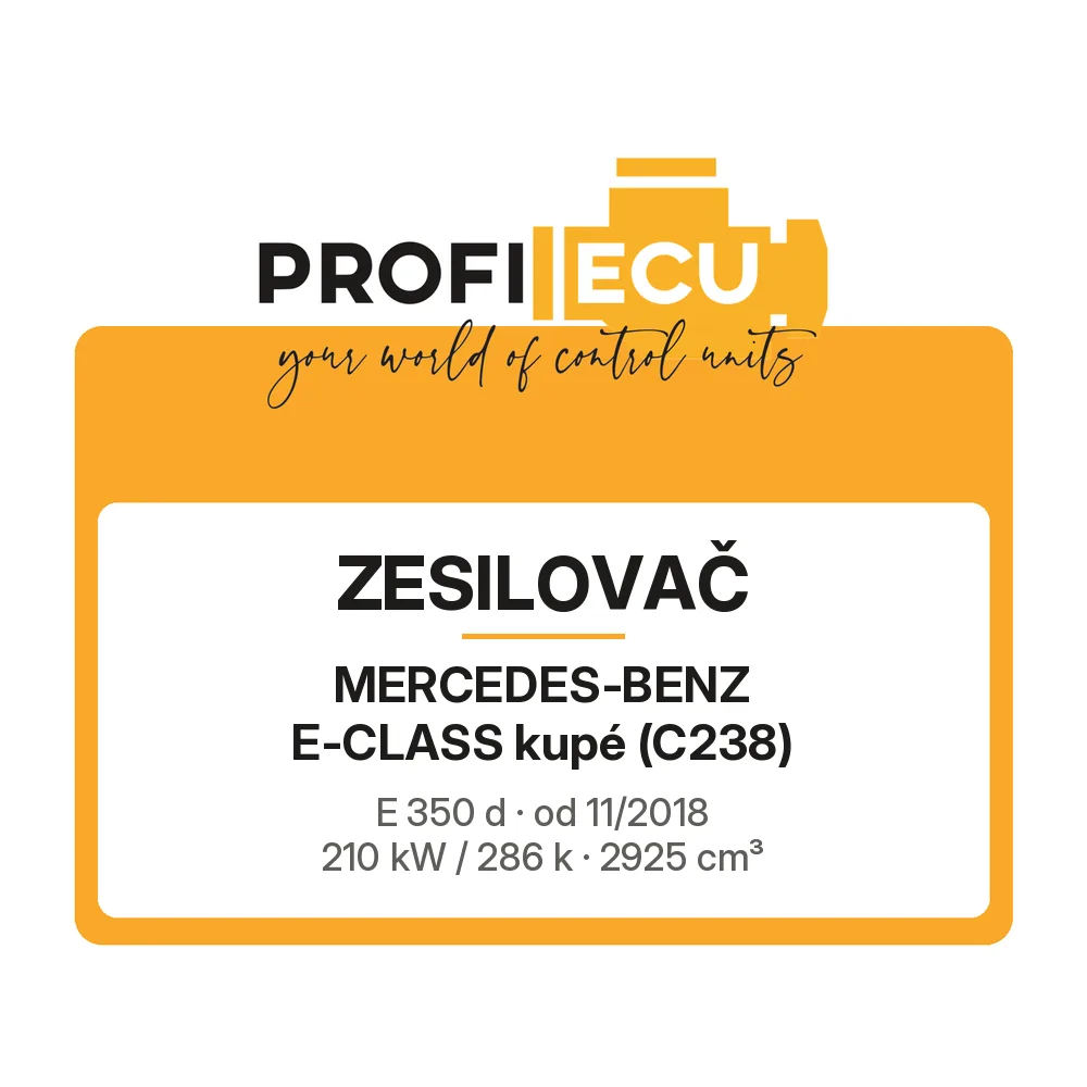 Etiketa ProfiECU: Zesilovač pro Mercedes-Benz E-CLASS kupé E 350 d 210 kW