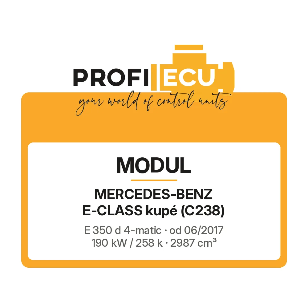 Etiketa ProfiECU: Modul pro Mercedes-Benz E-CLASS kupé E 350 d 4-matic 190 kW