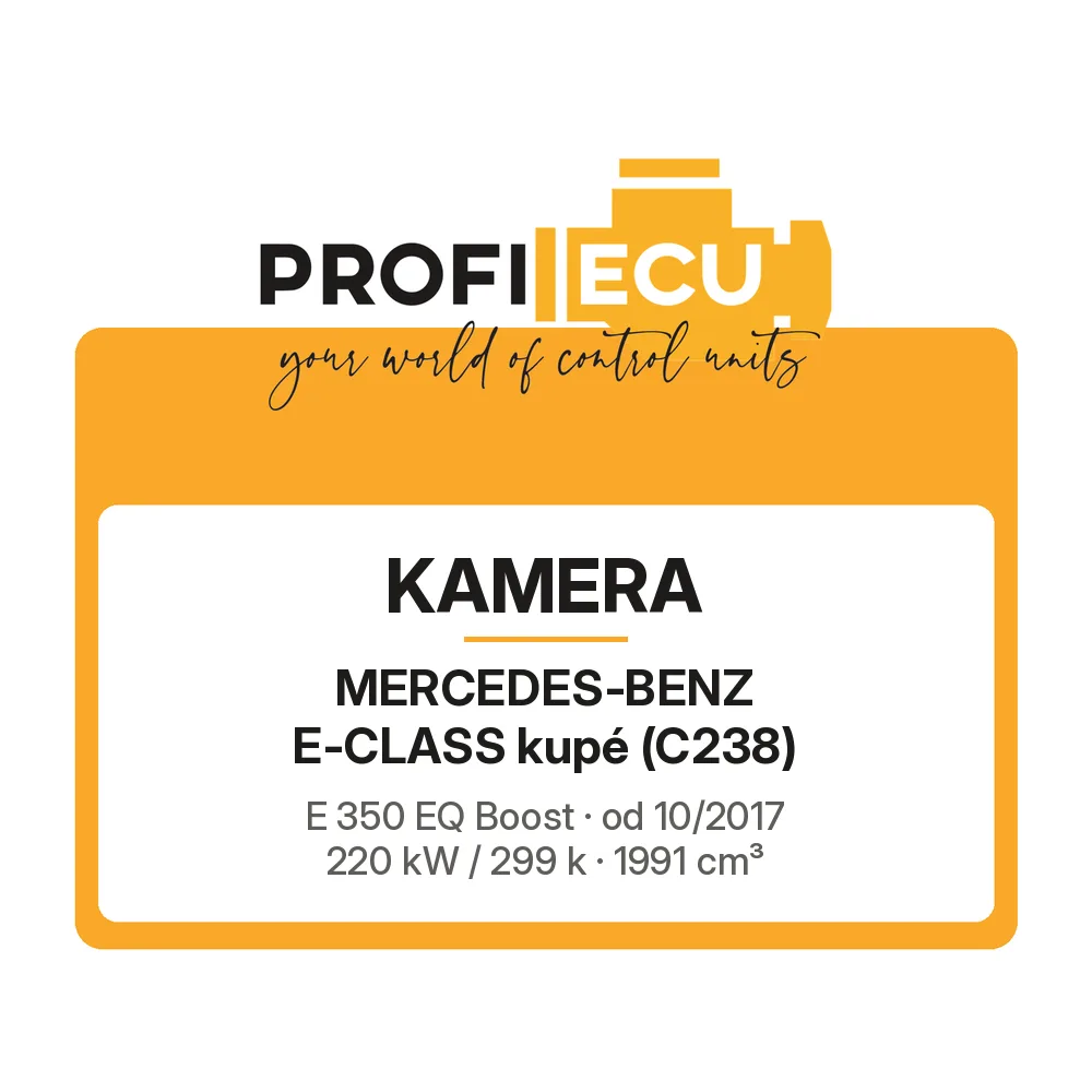Etiketa ProfiECU: Kamera pro Mercedes-Benz E-CLASS kupé E 350 EQ Boost 220 kW