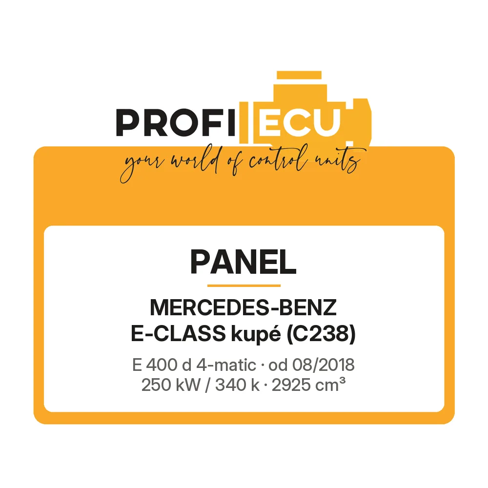 Etiketa ProfiECU: Panel pro Mercedes-Benz E-CLASS kupé E 400 d 4-matic 250 kW