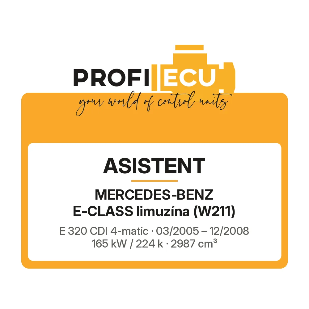 Etiketa ProfiECU: ASISTENT pro Mercedes-Benz E-CLASS limuzína E 320 CDI 4-matic 165 kW