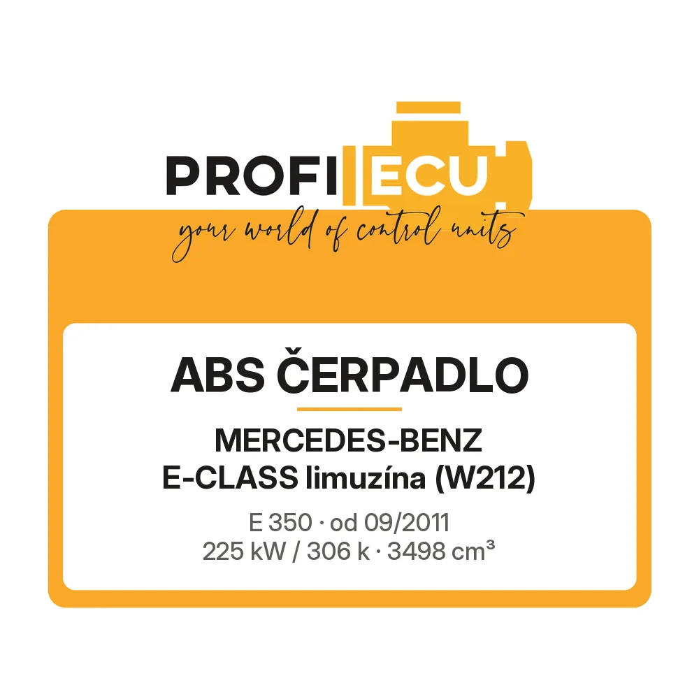 Etiketa ProfiECU: ABS čerpadlo pro Mercedes-Benz E-CLASS limuzína E 350 225 kW