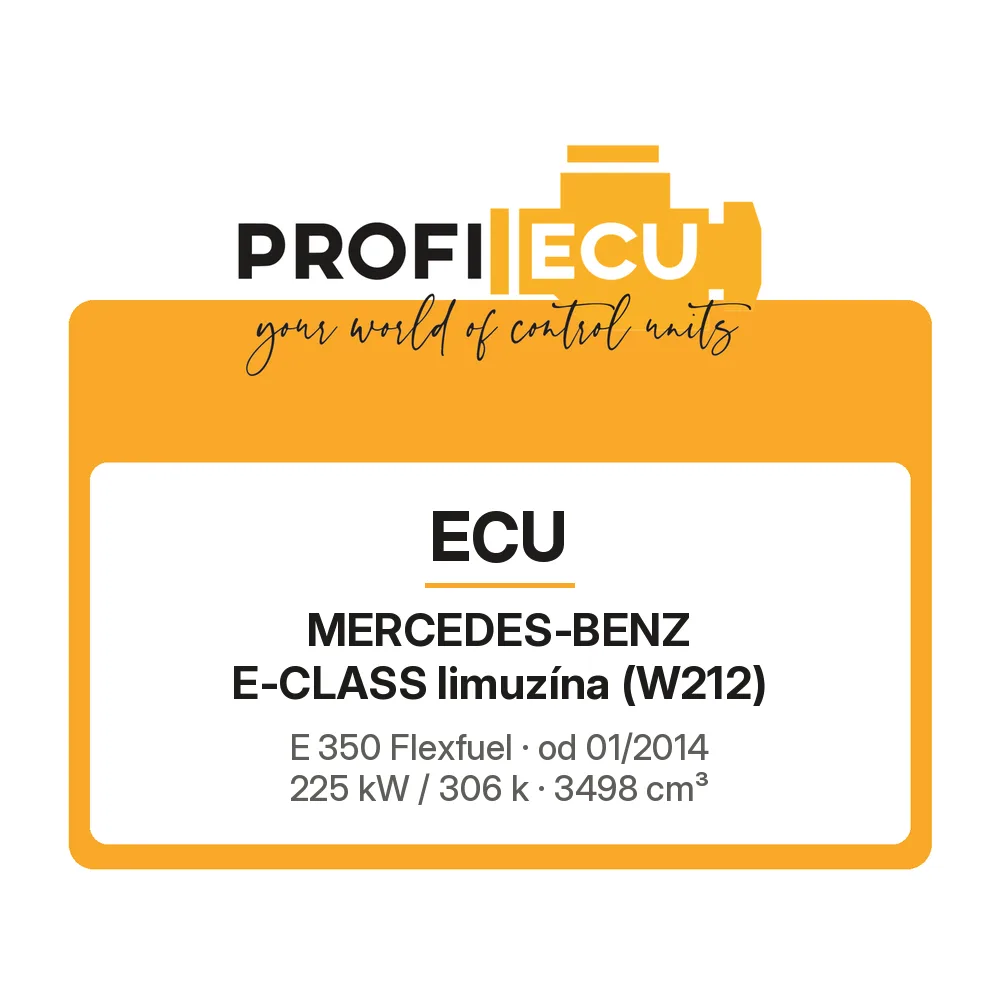 Etiketa ProfiECU: ECU pro Mercedes-Benz E-CLASS limuzína E 350 Flexfuel 225 kW