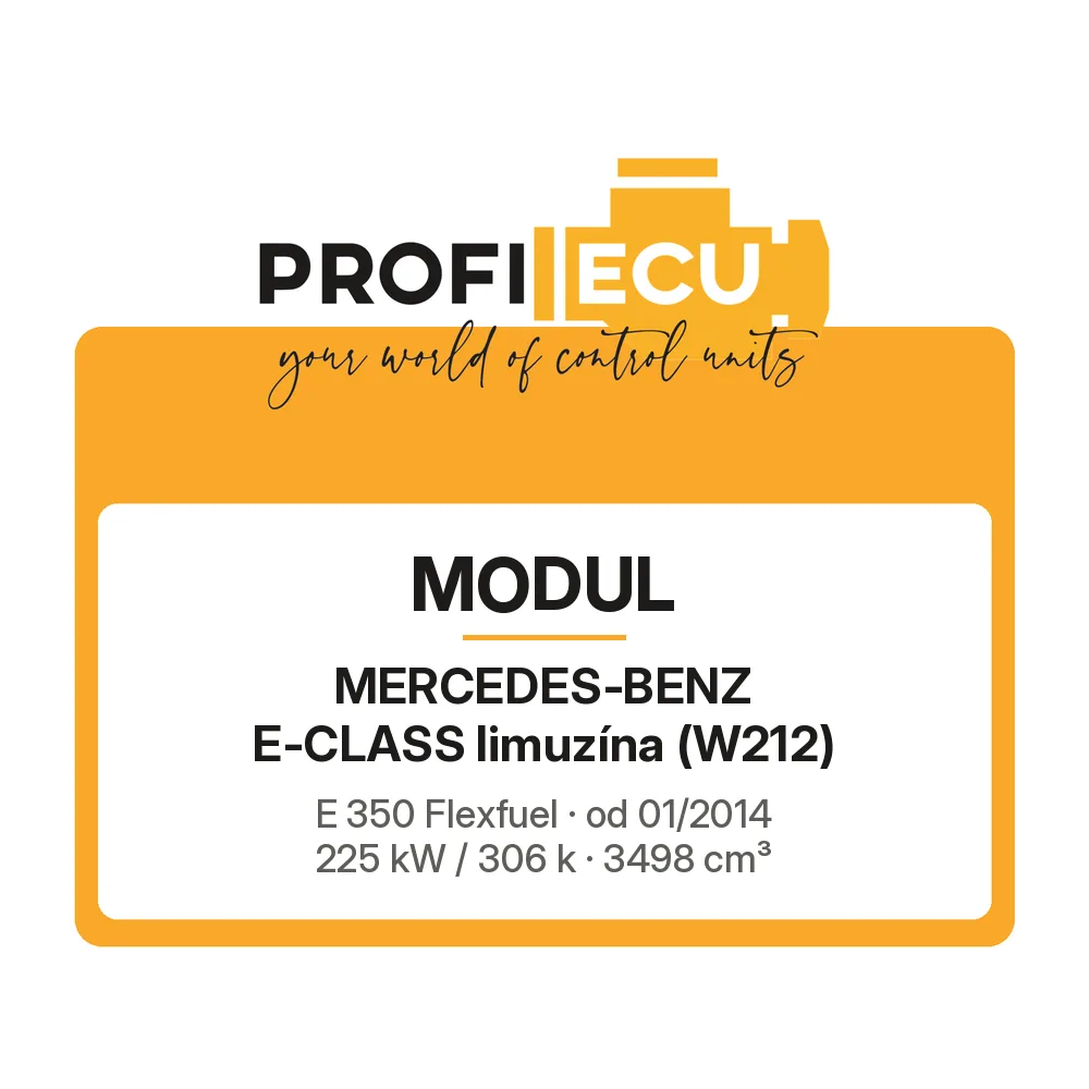 Etiketa ProfiECU: Modul pro Mercedes-Benz E-CLASS limuzína E 350 Flexfuel 225 kW