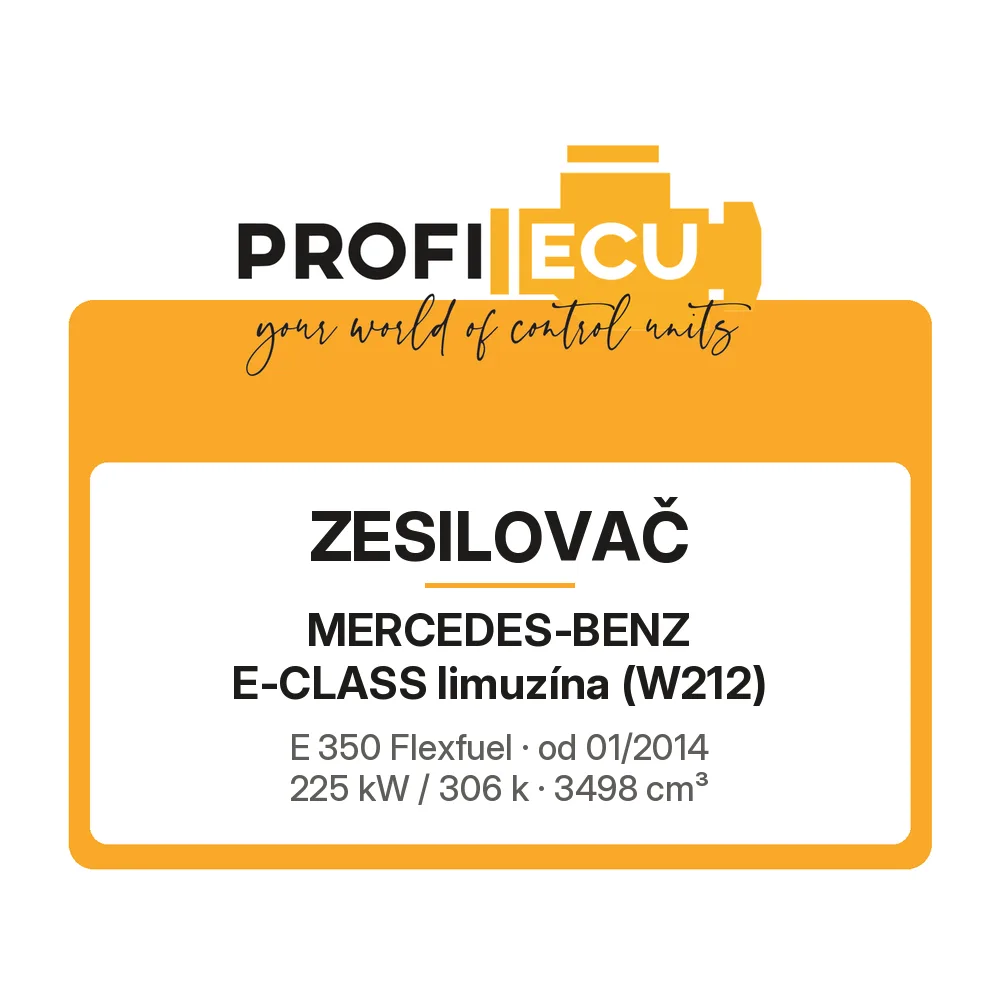 Etiketa ProfiECU: Zesilovač pro Mercedes-Benz E-CLASS limuzína E 350 Flexfuel 225 kW