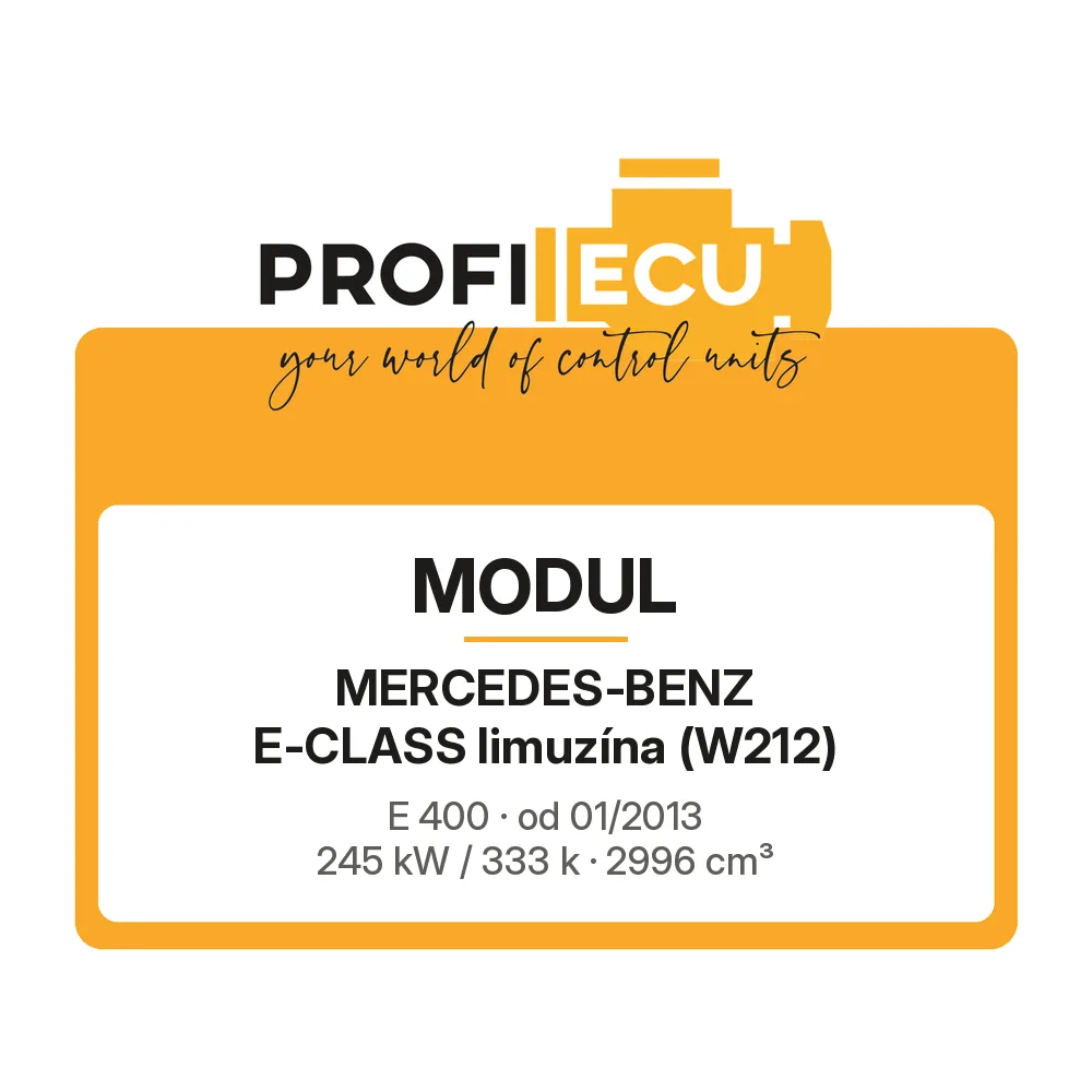 Etiketa ProfiECU: Modul pro Mercedes-Benz E-CLASS limuzína E 400 245 kW