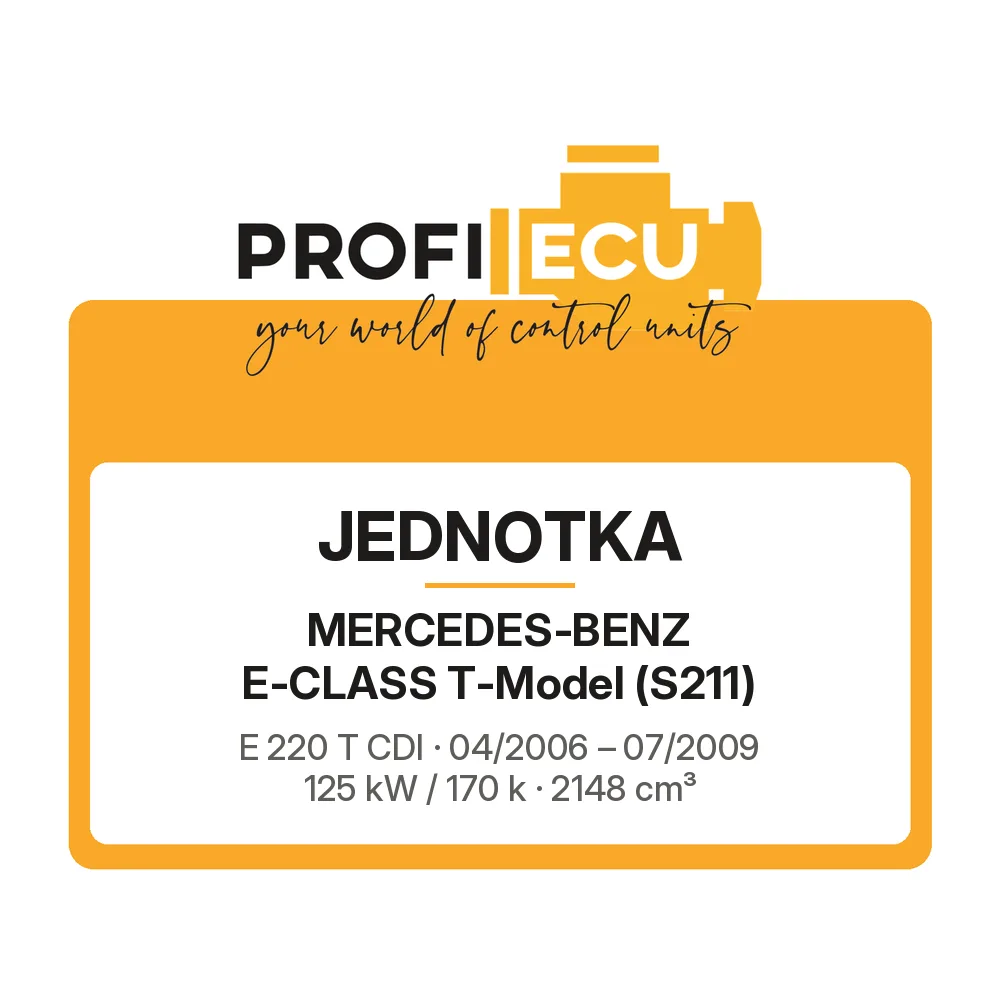 Etiketa ProfiECU: Jednotka pro Mercedes-Benz E-CLASS T-Model E 220 T CDI 125 kW