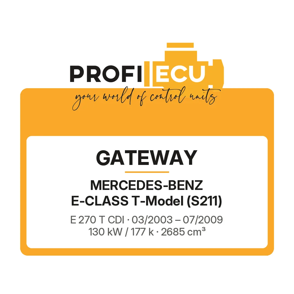 Etiketa ProfiECU: GATEWAY pro Mercedes-Benz E-CLASS T-Model E 270 T CDI 130 kW
