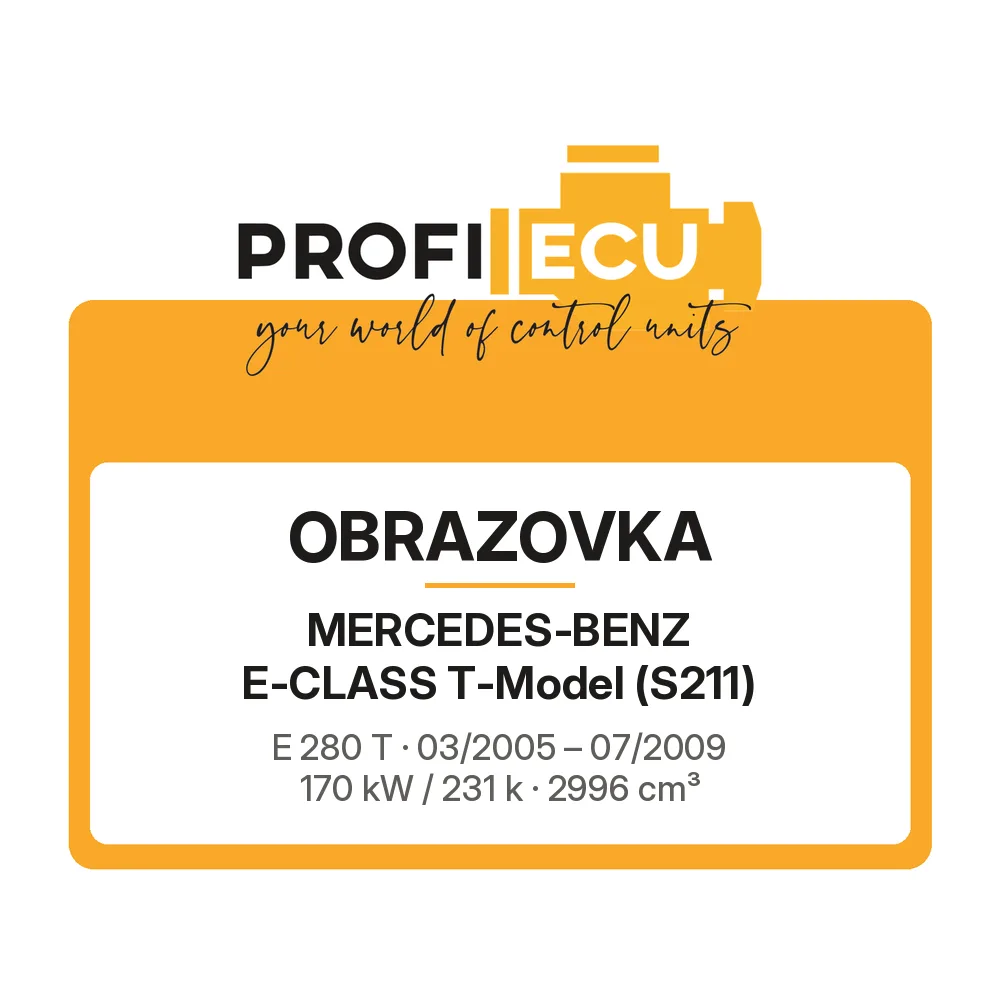 Etiketa ProfiECU: Obrazovka pro Mercedes-Benz E-CLASS T-Model E 280 T 170 kW