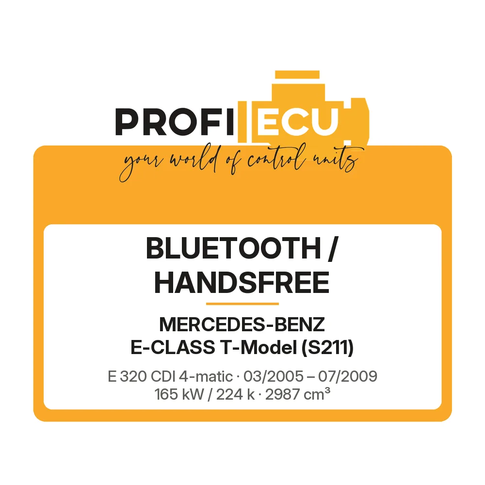 Etiketa ProfiECU: Bluetooth / Handsfree pro Mercedes-Benz E-CLASS T-Model E 320 CDI 4-matic 165 kW