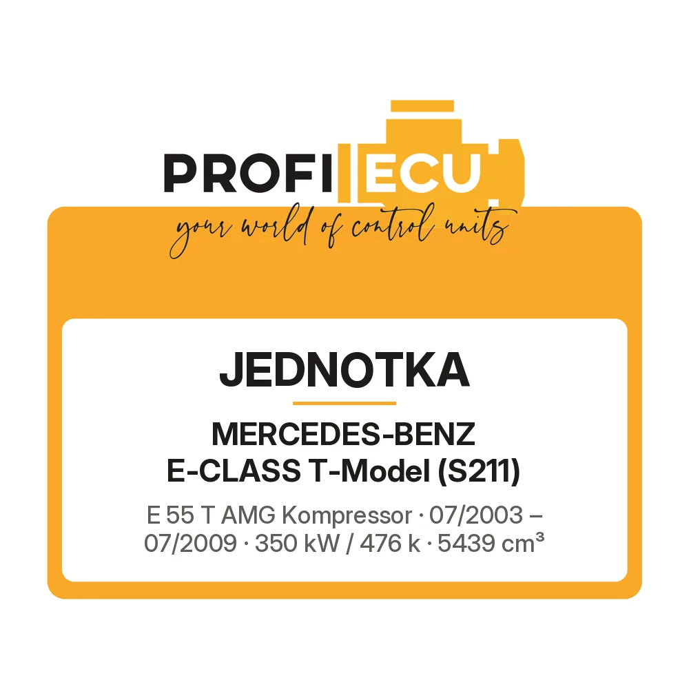 Etiketa ProfiECU: Jednotka pro Mercedes-Benz E-CLASS T-Model E 55 T AMG Kompressor 350 kW