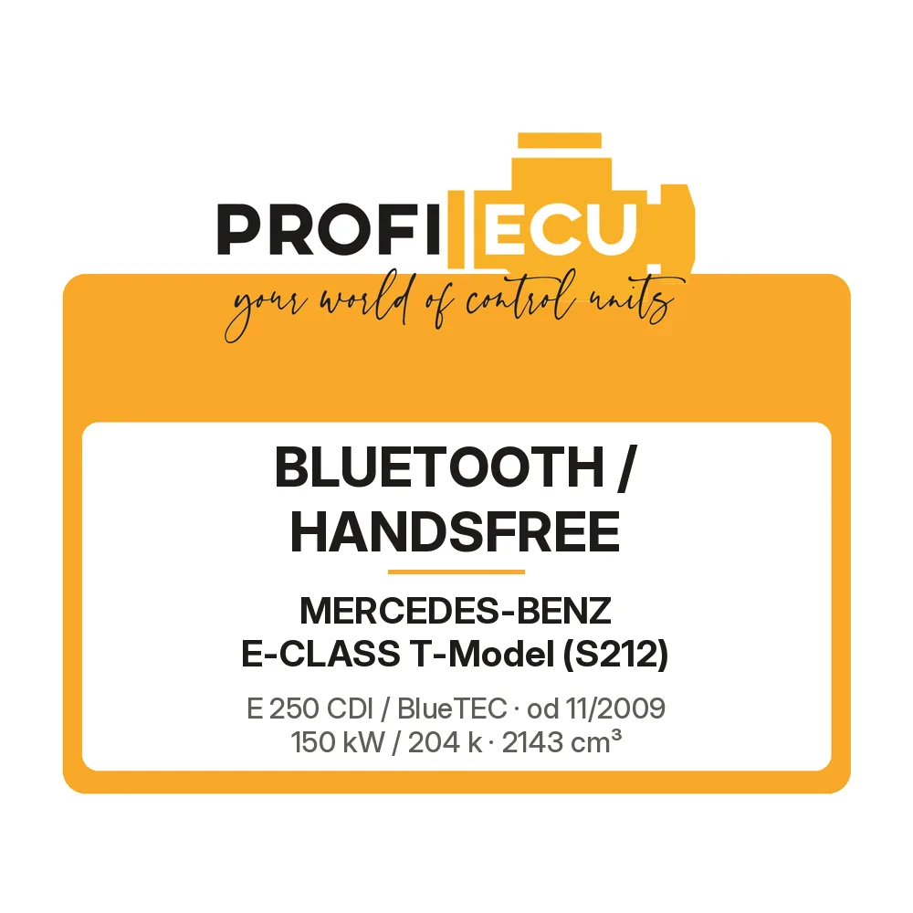 Etiketa ProfiECU: Bluetooth / Handsfree pro Mercedes-Benz E-CLASS T-Model E 250 CDI / BlueTEC 150 kW
