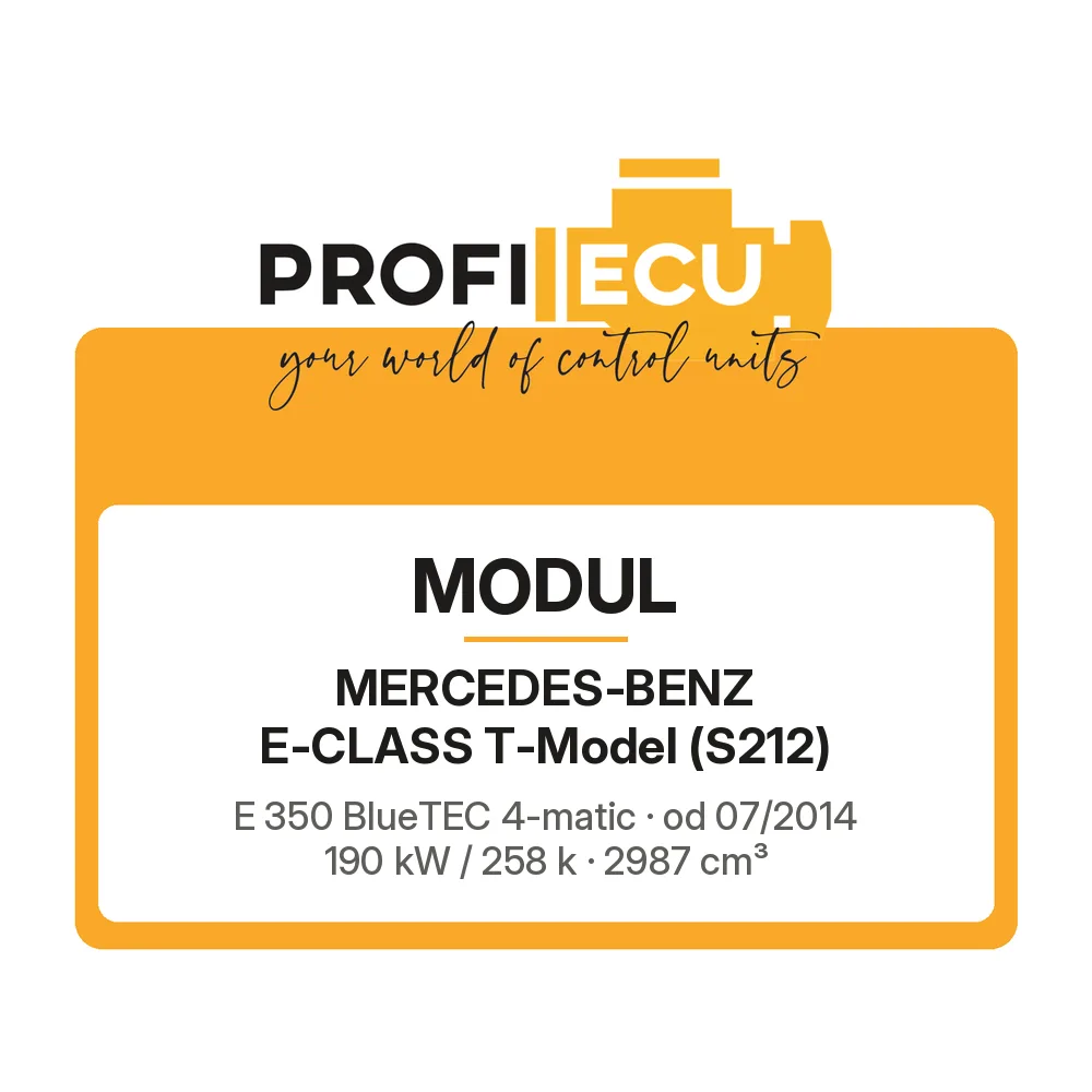 Etiketa ProfiECU: Modul pro Mercedes-Benz E-CLASS T-Model E 350 BlueTEC 4-matic 190 kW
