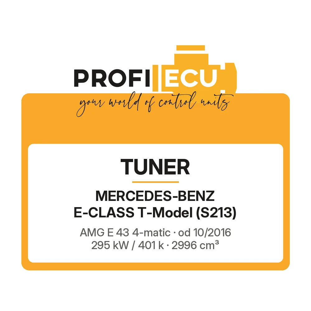 Etiketa ProfiECU: Tuner pro Mercedes-Benz E-CLASS T-Model AMG E 43 4-matic 295 kW