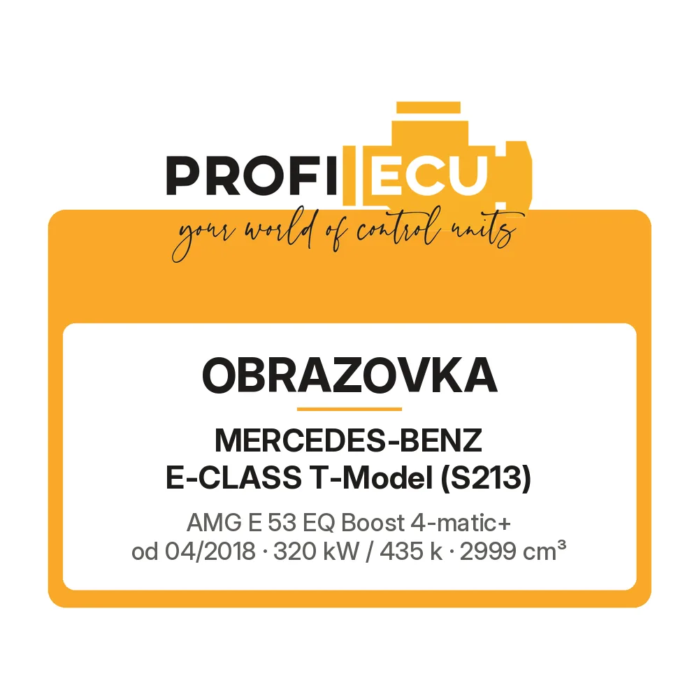 Etiketa ProfiECU: Obrazovka pro Mercedes-Benz E-CLASS T-Model AMG E 53 EQ Boost 4-matic+ 320 kW