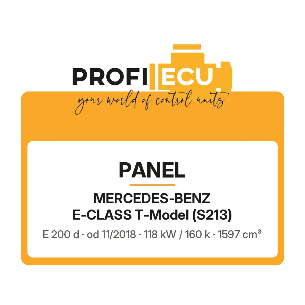 Etiketa ProfiECU: Panel pro Mercedes-Benz E-CLASS T-Model E 200 d 118 kW