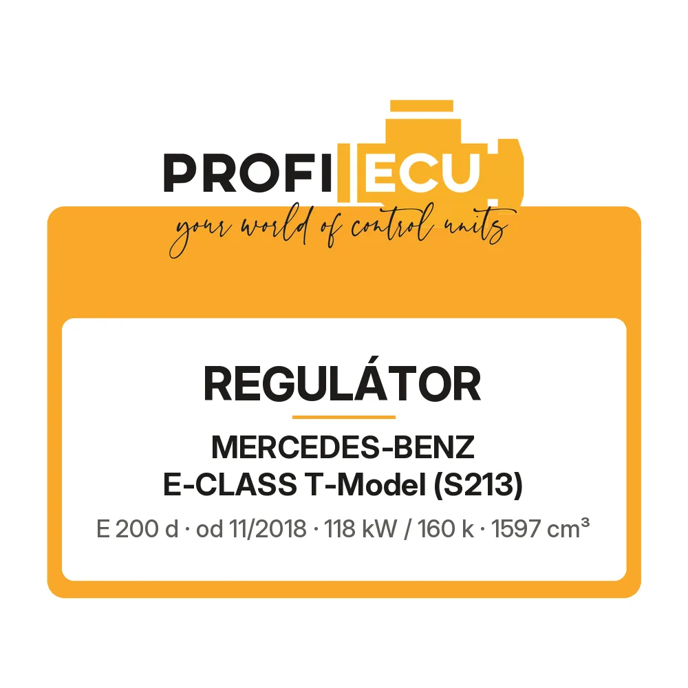 Etiketa ProfiECU: Regulátor pro Mercedes-Benz E-CLASS T-Model E 200 d 118 kW