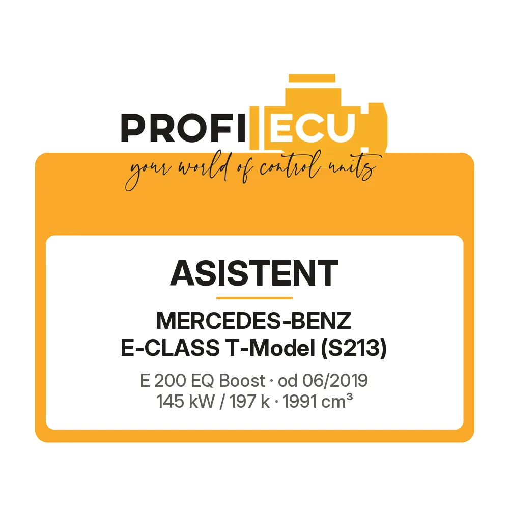 Etiketa ProfiECU: ASISTENT pro Mercedes-Benz E-CLASS T-Model E 200 EQ Boost 145 kW