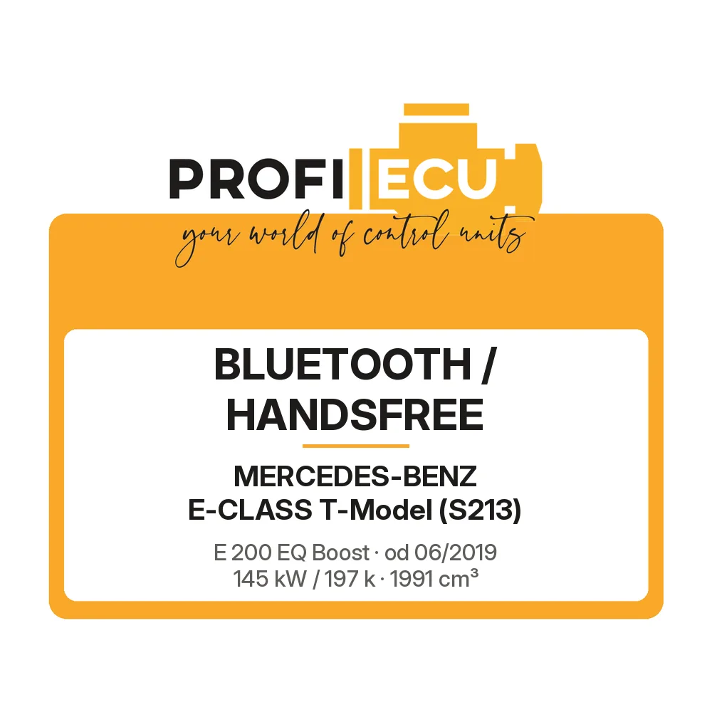 Etiketa ProfiECU: Bluetooth / Handsfree pro Mercedes-Benz E-CLASS T-Model E 200 EQ Boost 145 kW