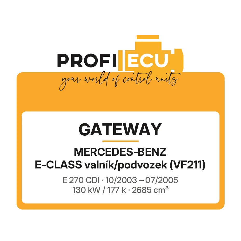 Etiketa ProfiECU: GATEWAY pro Mercedes-Benz E-CLASS valník/podvozek E 270 CDI 130 kW