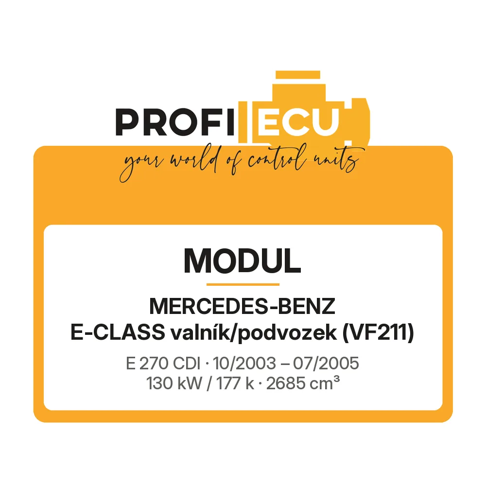 Etiketa ProfiECU: Modul pro Mercedes-Benz E-CLASS valník/podvozek E 270 CDI 130 kW