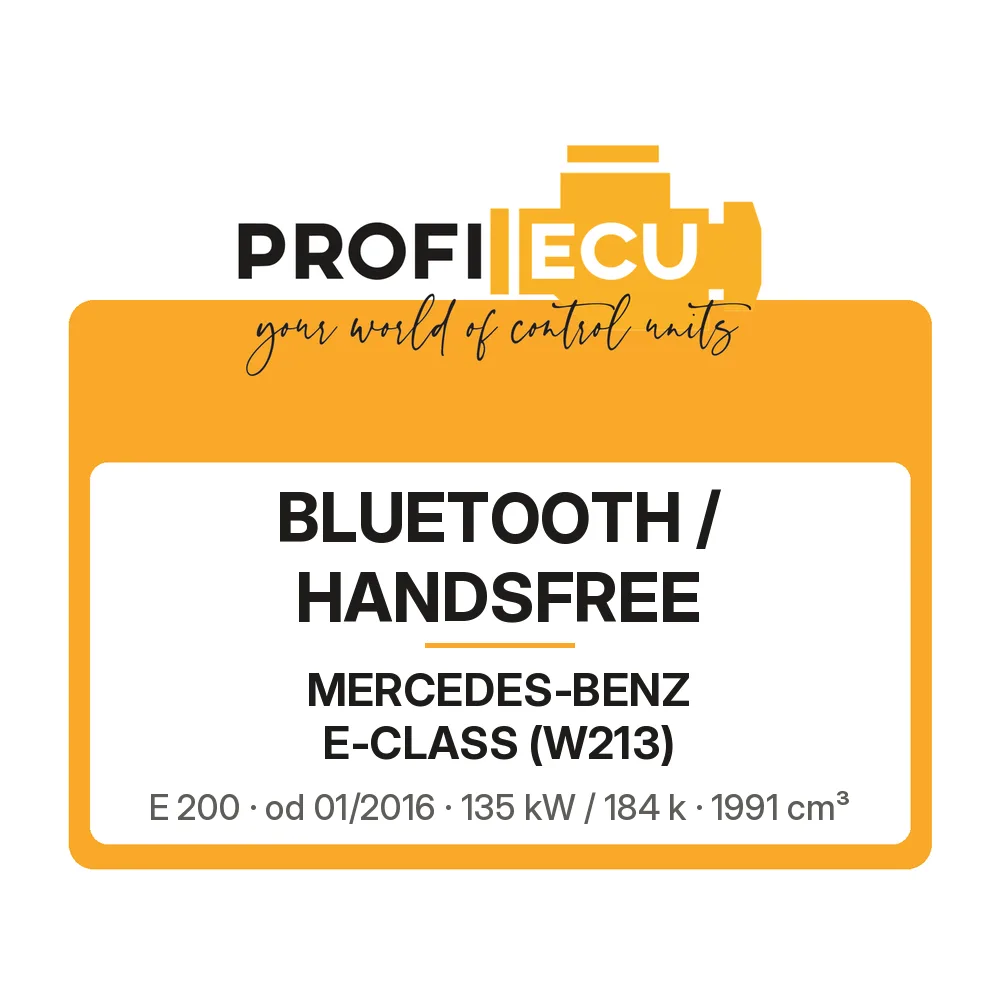 Etiketa ProfiECU: Bluetooth / Handsfree pro Mercedes-Benz E-CLASS E 200 135 kW