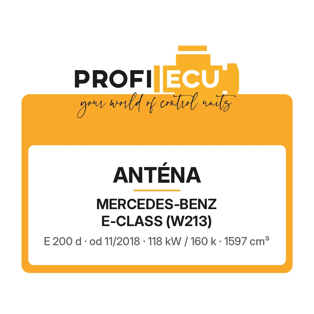 Etiketa ProfiECU: Anténa pro Mercedes-Benz E-CLASS E 200 d 118 kW