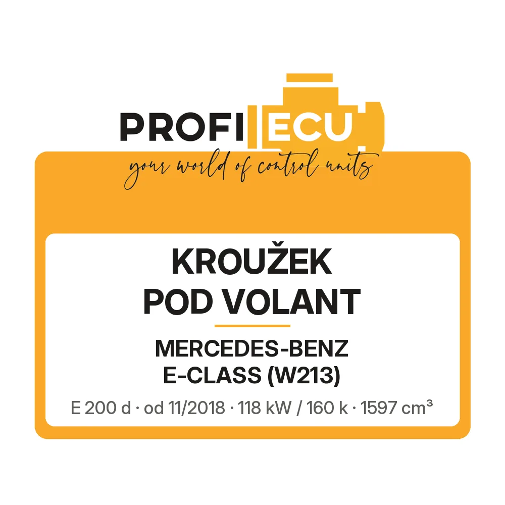 Etiketa ProfiECU: Kroužek pod volant pro Mercedes-Benz E-CLASS E 200 d 118 kW
