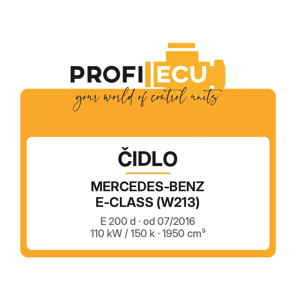 Etiketa ProfiECU: Čidlo pro Mercedes-Benz E-CLASS E 200 d 110 kW