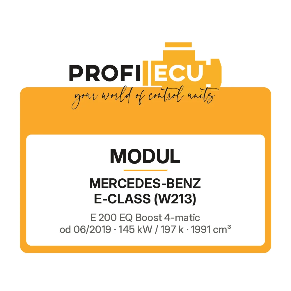 Etiketa ProfiECU: Modul pro Mercedes-Benz E-CLASS E 200 EQ Boost 4-matic 145 kW