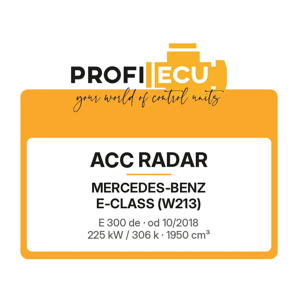 Etiketa ProfiECU: ACC Radar pro Mercedes-Benz E-CLASS E 300 de 225 kW