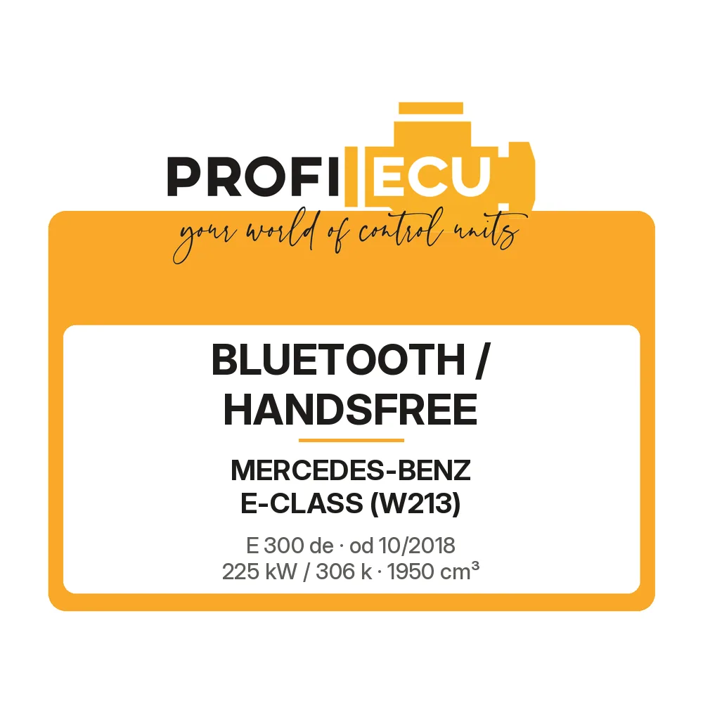 Etiketa ProfiECU: Bluetooth / Handsfree pro Mercedes-Benz E-CLASS E 300 de 225 kW
