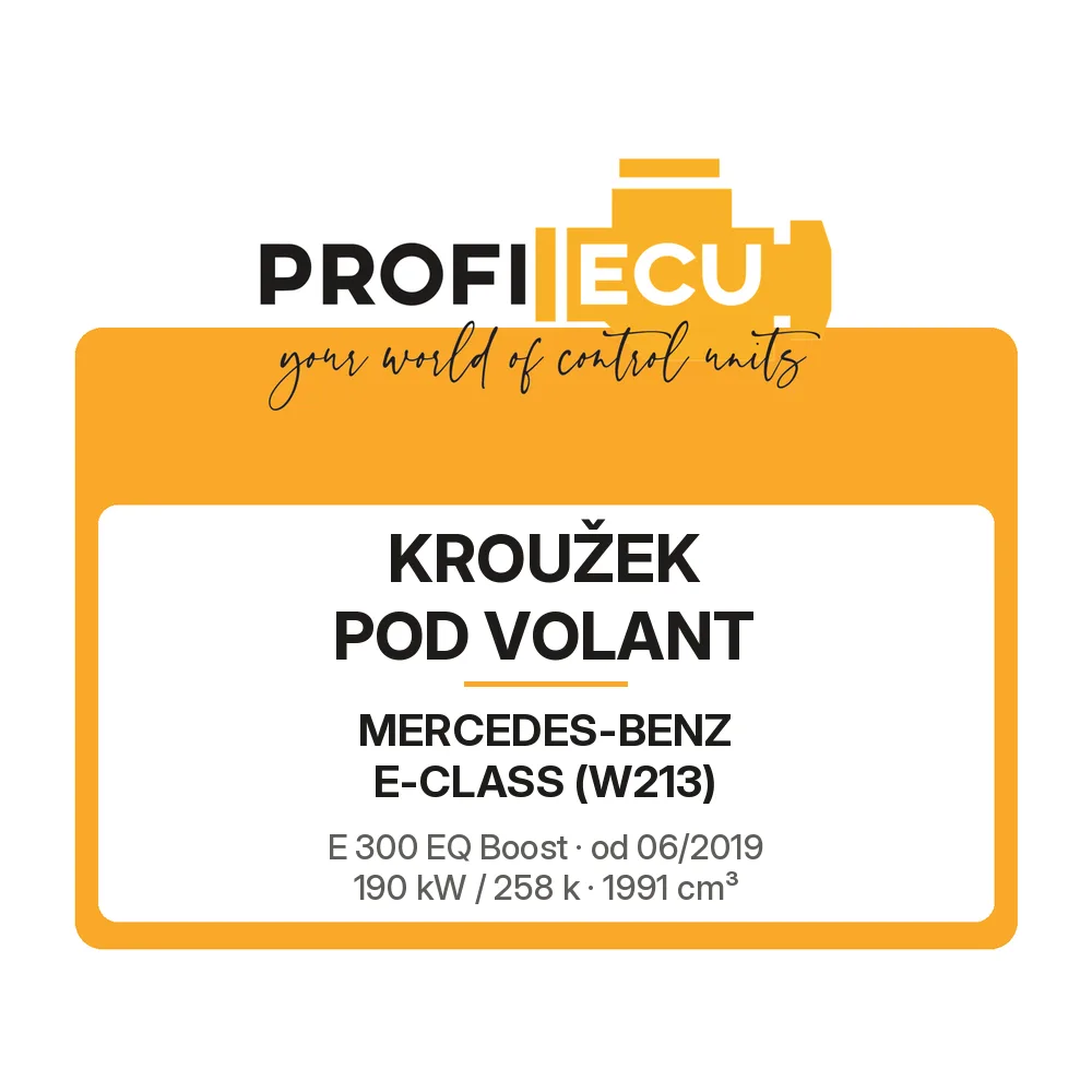 Etiketa ProfiECU: Kroužek pod volant pro Mercedes-Benz E-CLASS E 300 EQ Boost 190 kW