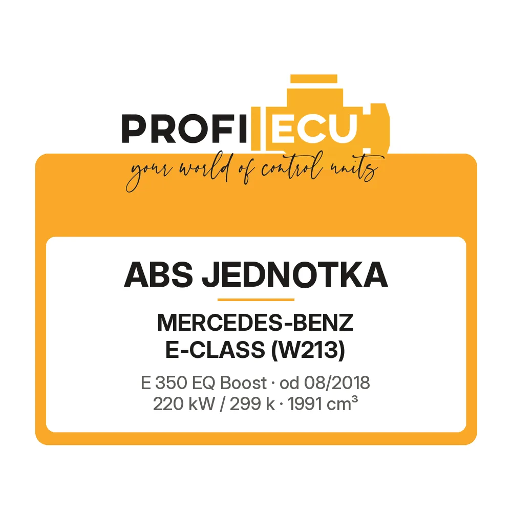 Etiketa ProfiECU: ABS jednotka pro Mercedes-Benz E-CLASS E 350 EQ Boost 220 kW
