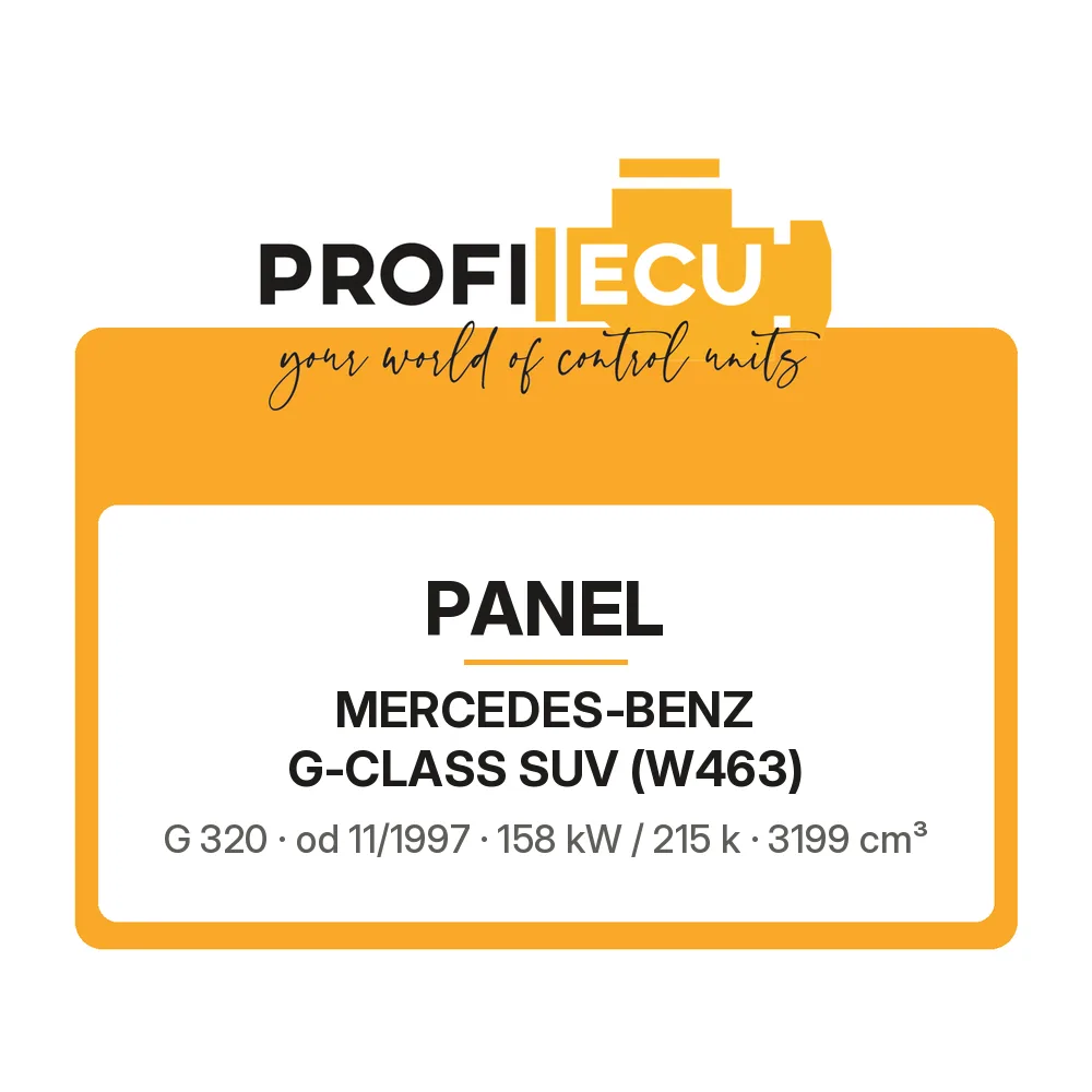Etiketa ProfiECU: Panel pro Mercedes-Benz G-CLASS SUV G 320 158 kW