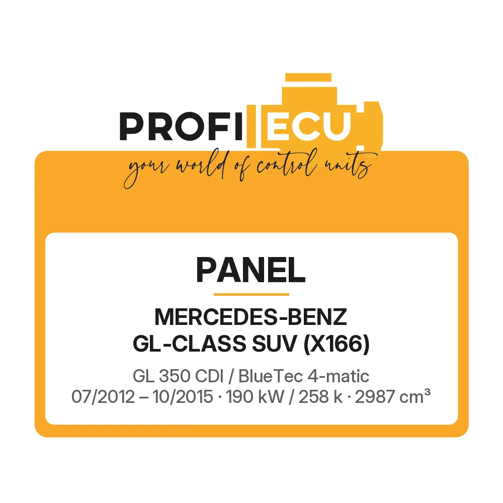 Etiketa ProfiECU: Panel pro Mercedes-Benz GL-CLASS SUV GL 350 CDI / BlueTec 4-matic 190 kW