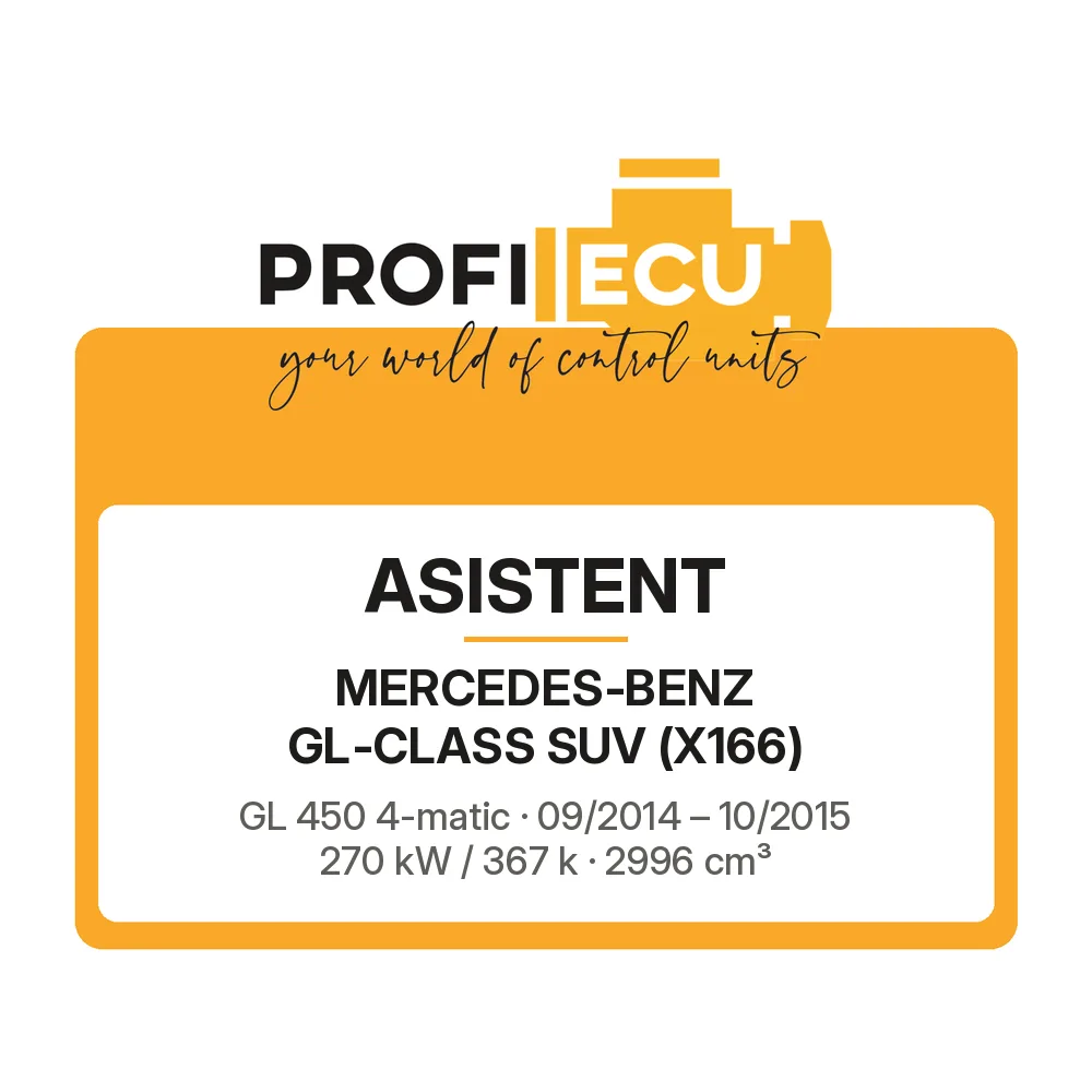 Etiketa ProfiECU: ASISTENT pro Mercedes-Benz GL-CLASS SUV GL 450 4-matic 270 kW