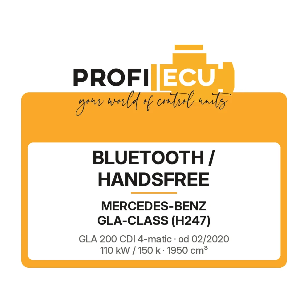 Etiketa ProfiECU: Bluetooth / Handsfree pro Mercedes-Benz GLA-CLASS GLA 200 CDI 4-matic 110 kW