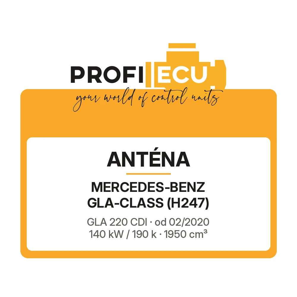 Etiketa ProfiECU: Anténa pro Mercedes-Benz GLA-CLASS GLA 220 CDI 140 kW