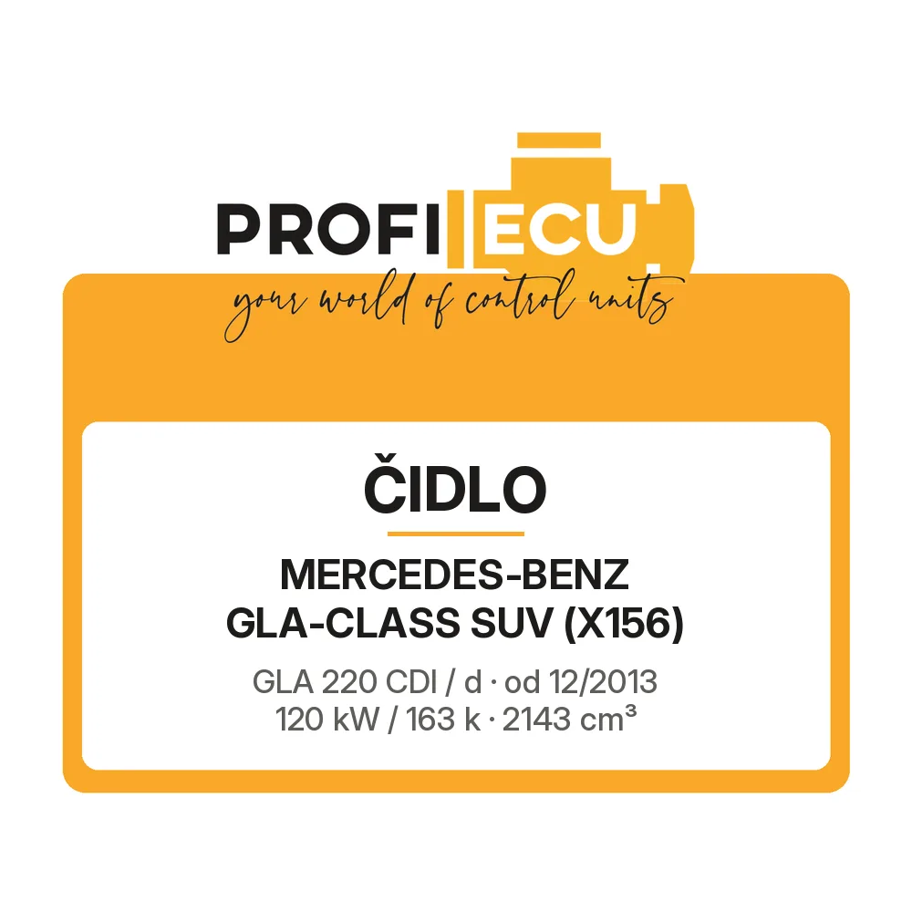Etiketa ProfiECU: Čidlo pro Mercedes-Benz GLA-CLASS SUV GLA 220 CDI / d 120 kW
