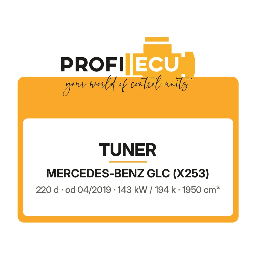 Etiketa ProfiECU: Tuner pro Mercedes-Benz GLC 220 d 143 kW